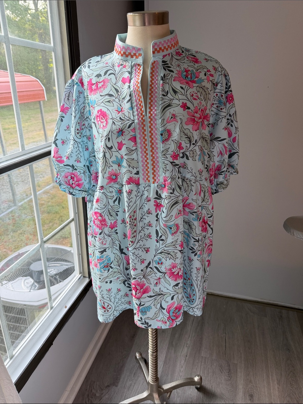 Cherry Betty boutique floral high neck top 3x